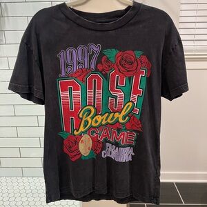 Abercrombie & Fitch 1997 Rose Bowl Graphic Tee - Black and Red